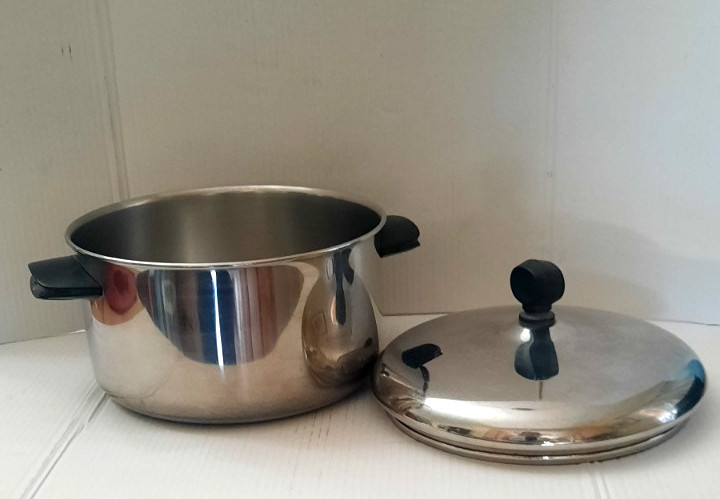 Farberware Aluminum Clad Stainless 2 Qt. Double Handle Stock/Saucepan Pot w/ Lid