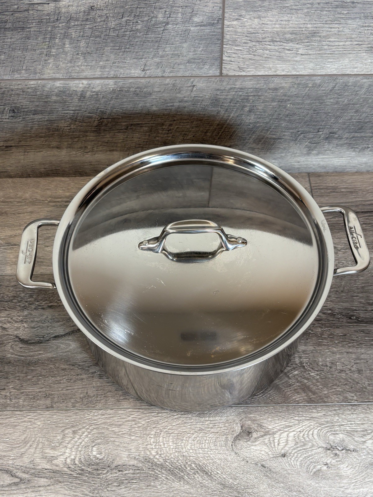 All Clad Stainless Steel 8 Quart Stock Pot with Lid Made in USA