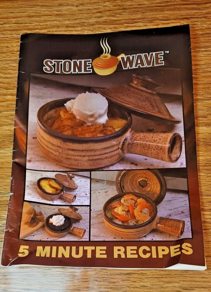 Stone Wave Microwave Stoneware Cookers SET OF TWO (2) WITH RECIPES