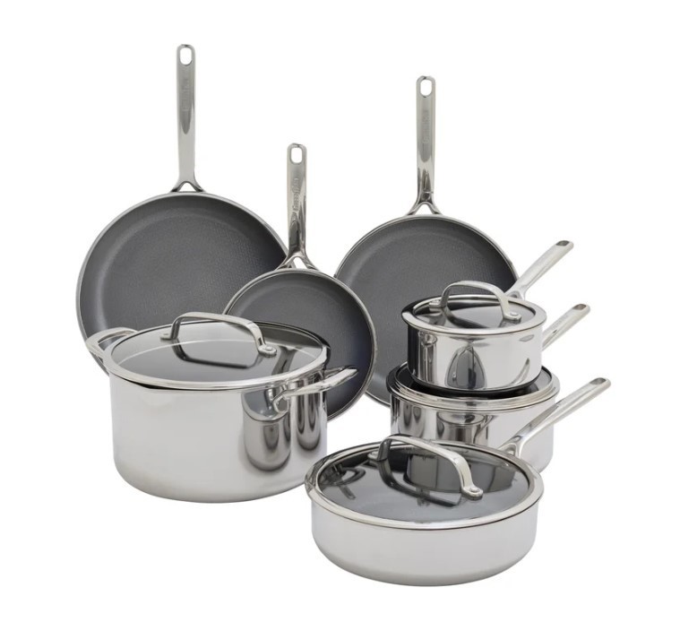 GreenPan Spectra Diamond 11 Pc Cookware Set 3 Ply Stainless Ceramic