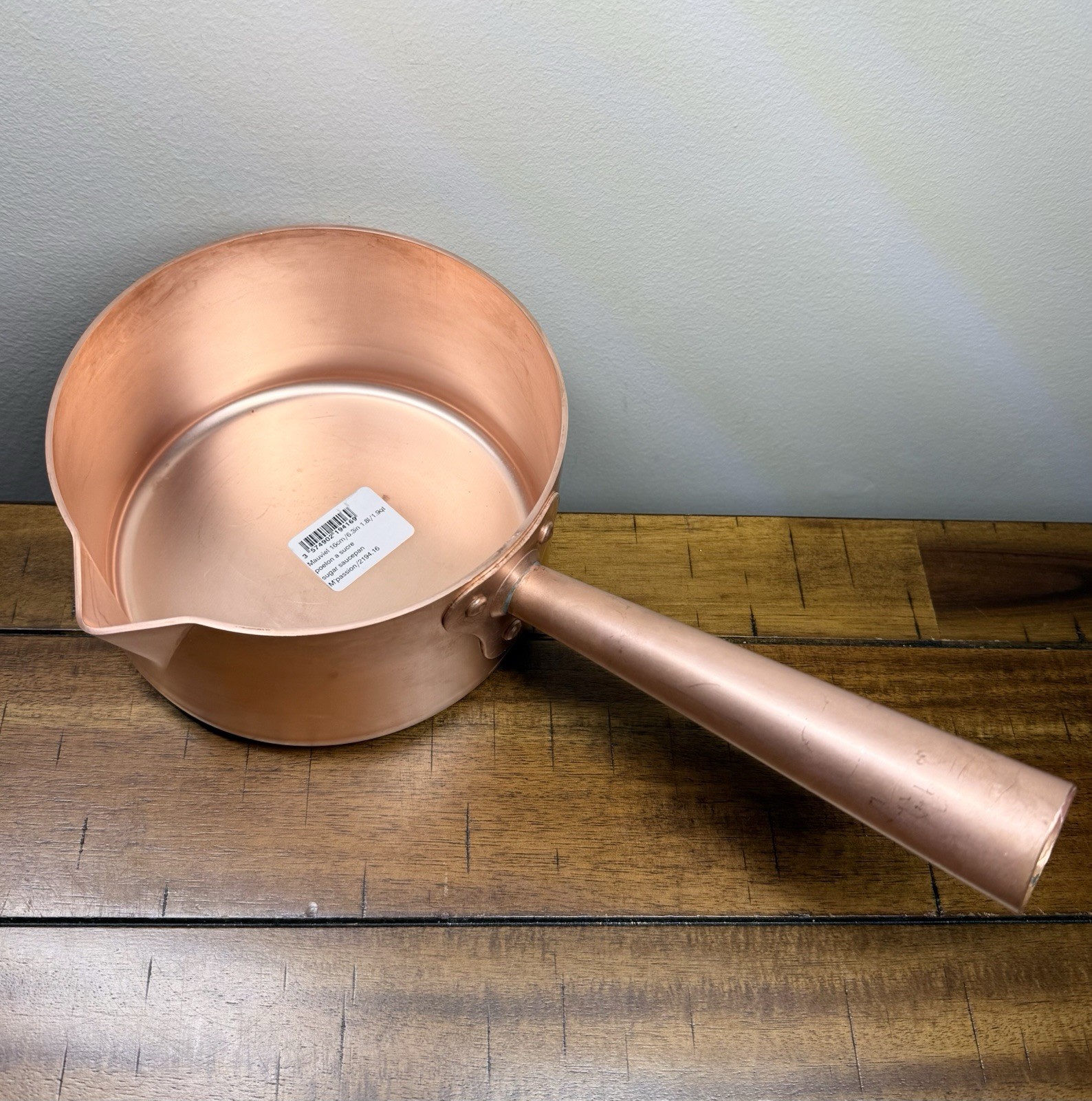 NEW MAUVIEL M’PASSION SUGAR SAUCEPAN Copper 16cm/6.3in/1.8l/1.9qt Made in France