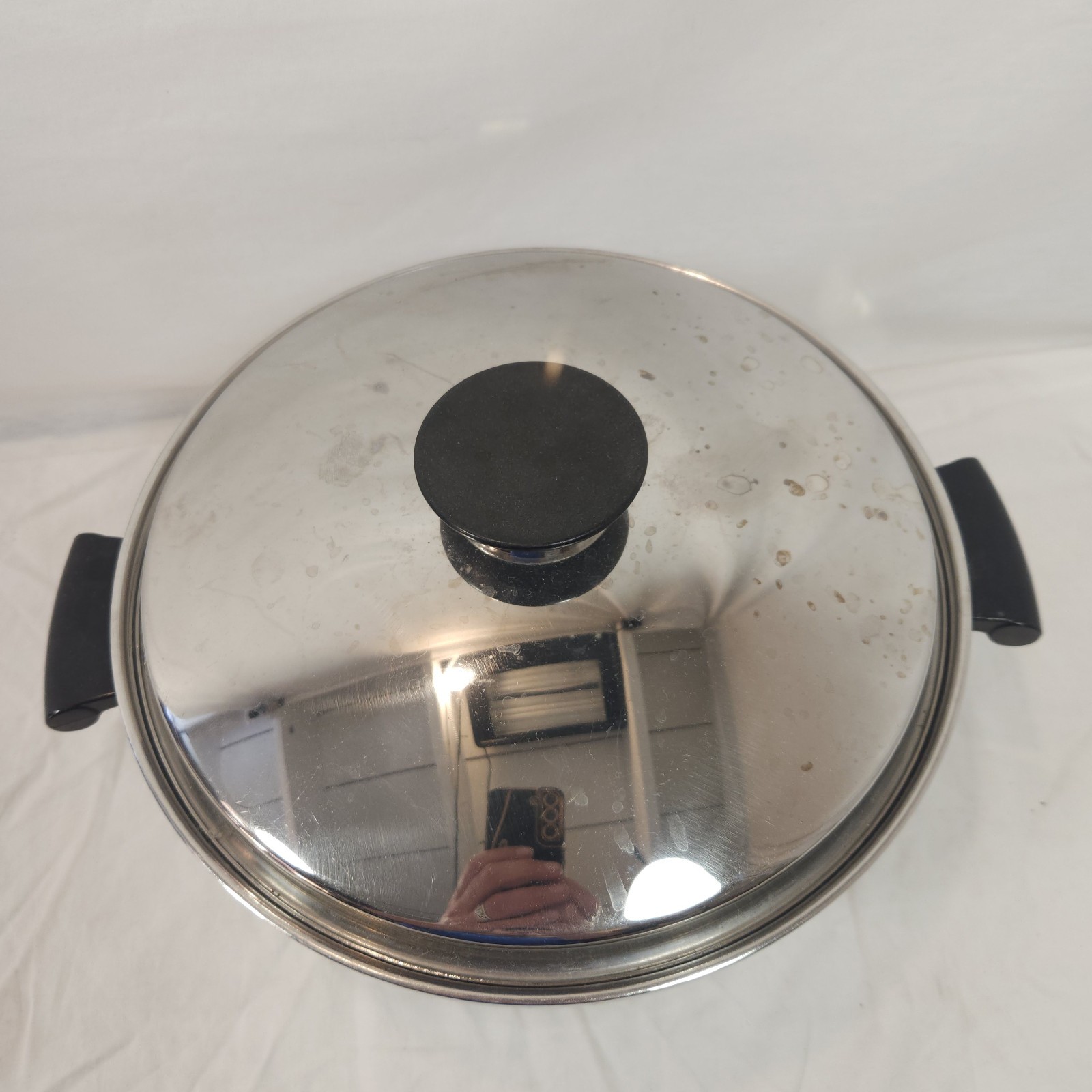Vintage Seal O Matic 5 Qt Stock Pot Stainless USA 3 Ply Cooking