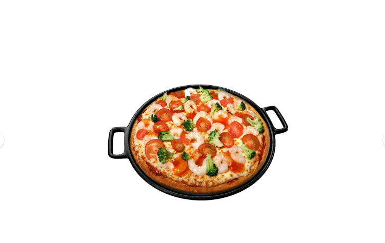 14 Inch Pre-Seasoned Cast Iron Pizza Pan for Oven Stovetop Grill