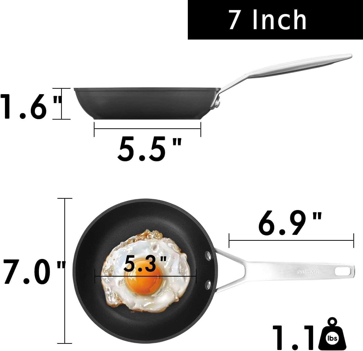 7 Inch Nonstick Omelette Pan – PFOA Free, Induction Compatible & Durable