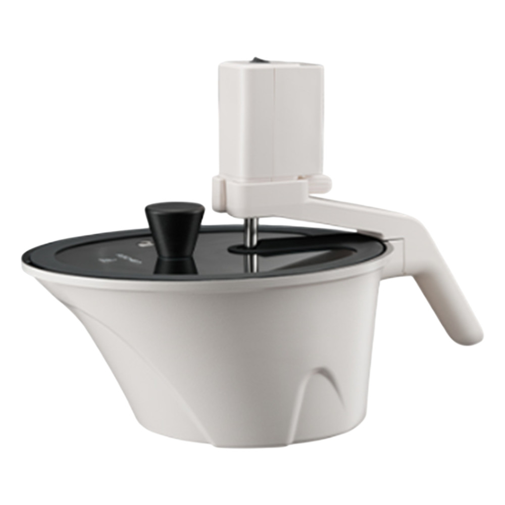 ROICHEN Self Stirring Cooking Pot Automatic Rotating Nonstick Pan with Glass Lid