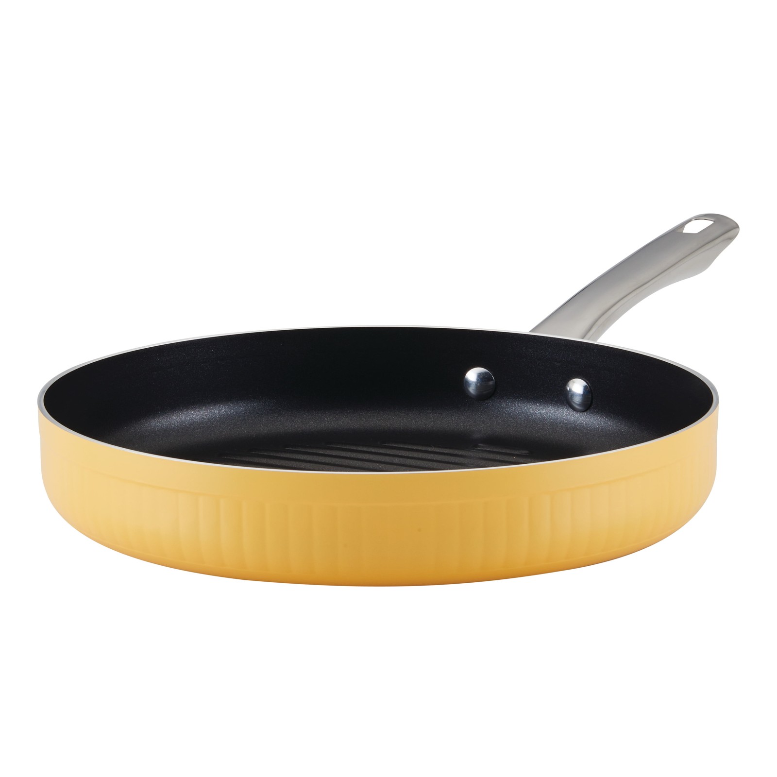Style 11.25 Inch Nonstick Cookware Deep Round Grill Pan Dishwasher Safe & Oven