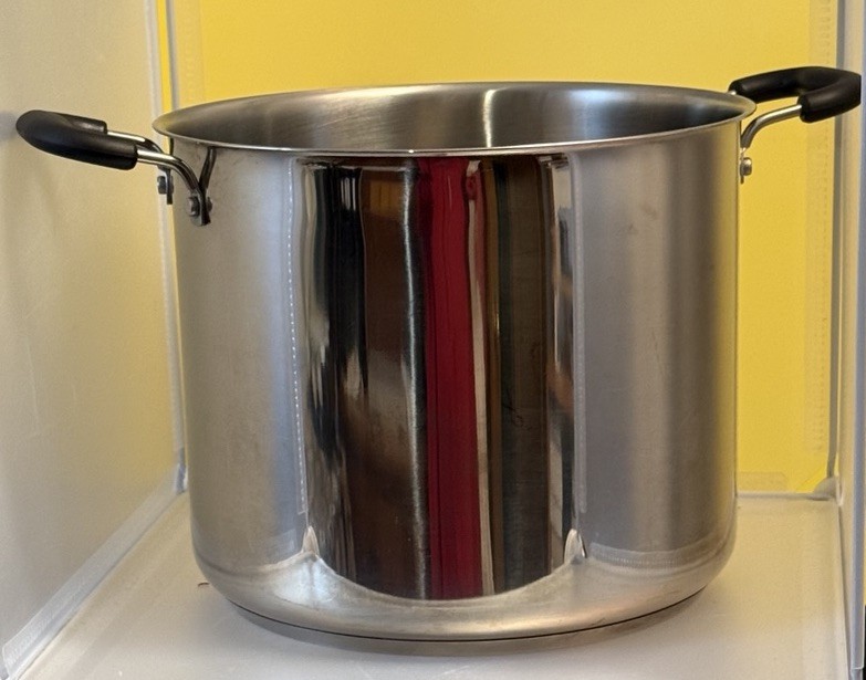 T-fal 12qt Stock Pot Stainless Steel Cookware Induction w/o Lid 10.5″ W, 9″ T