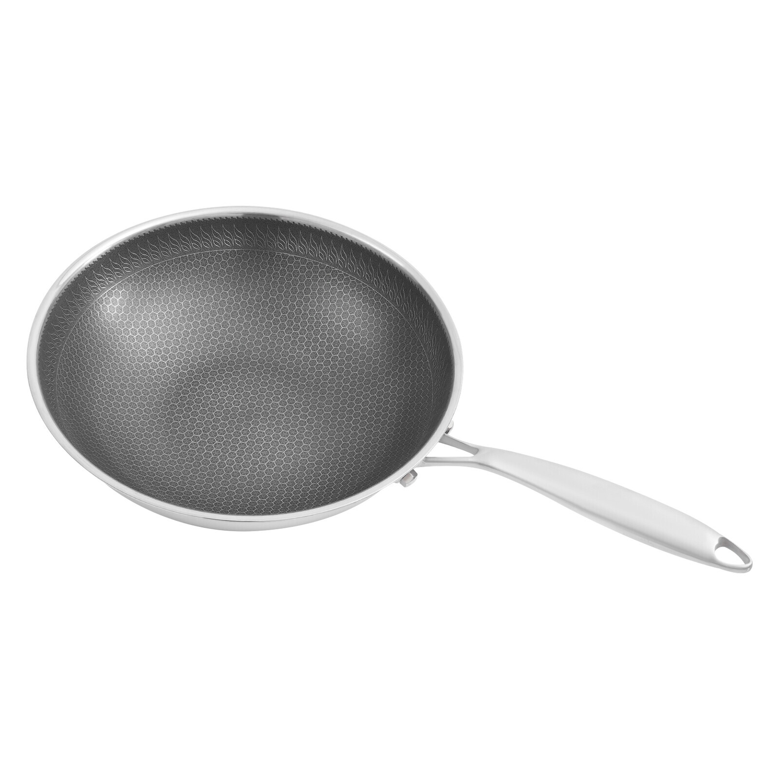 Honeycomb Wok, Stainless Steel Cooking Frying Pan, Stir-fry Pan 32*8.5cm
