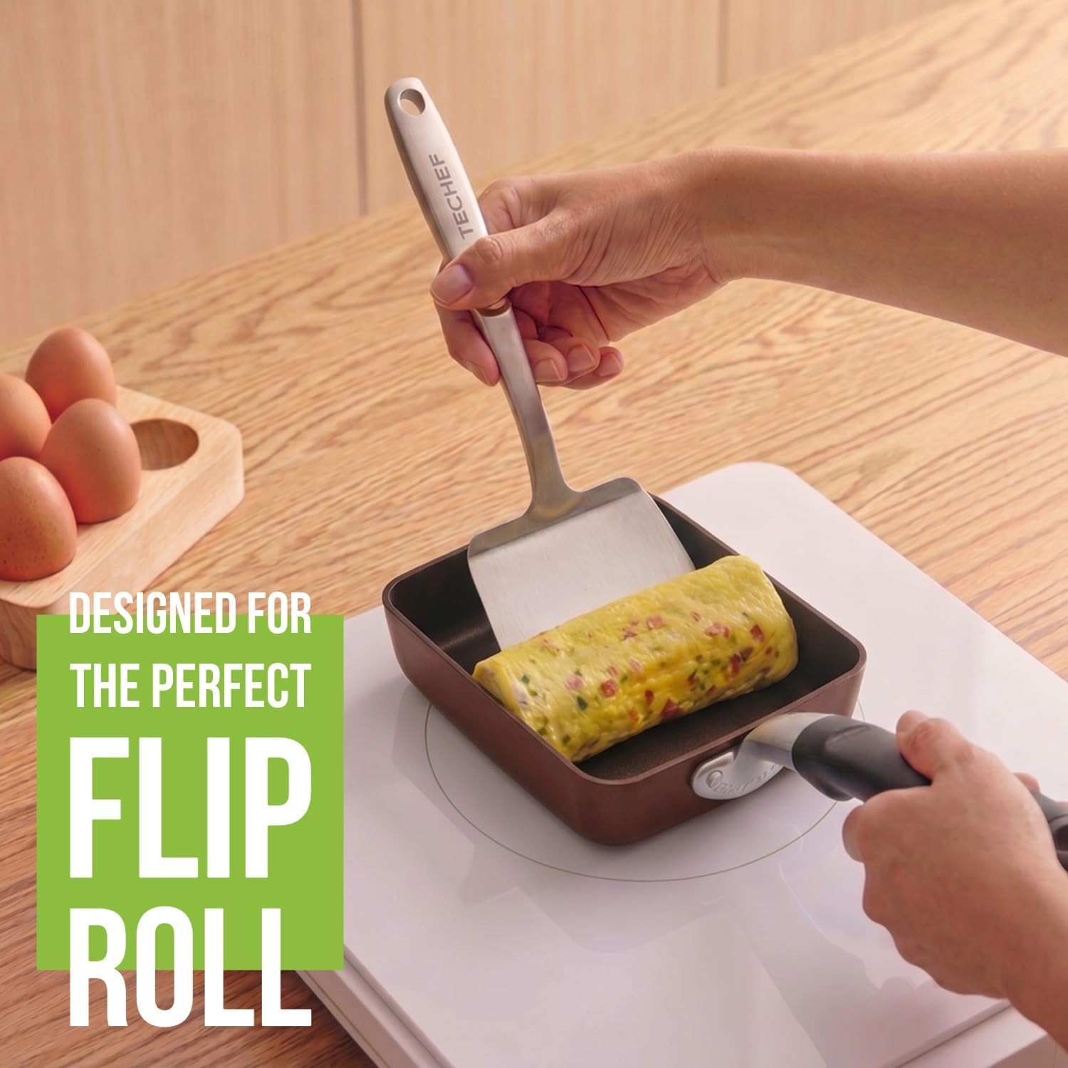 Tamagoyaki Japanese Omelette Pan/Egg Pan Skillet, PFOA-Free, Dishwasher Safe,