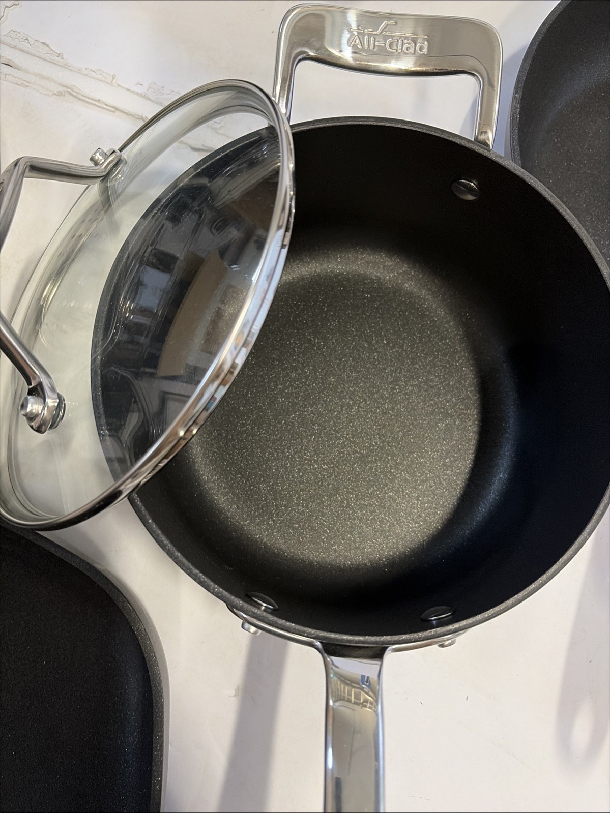 All-Clad Essentials Hard Anodized Nonstick Cookware Set 10 Piece Oven Safe 350F