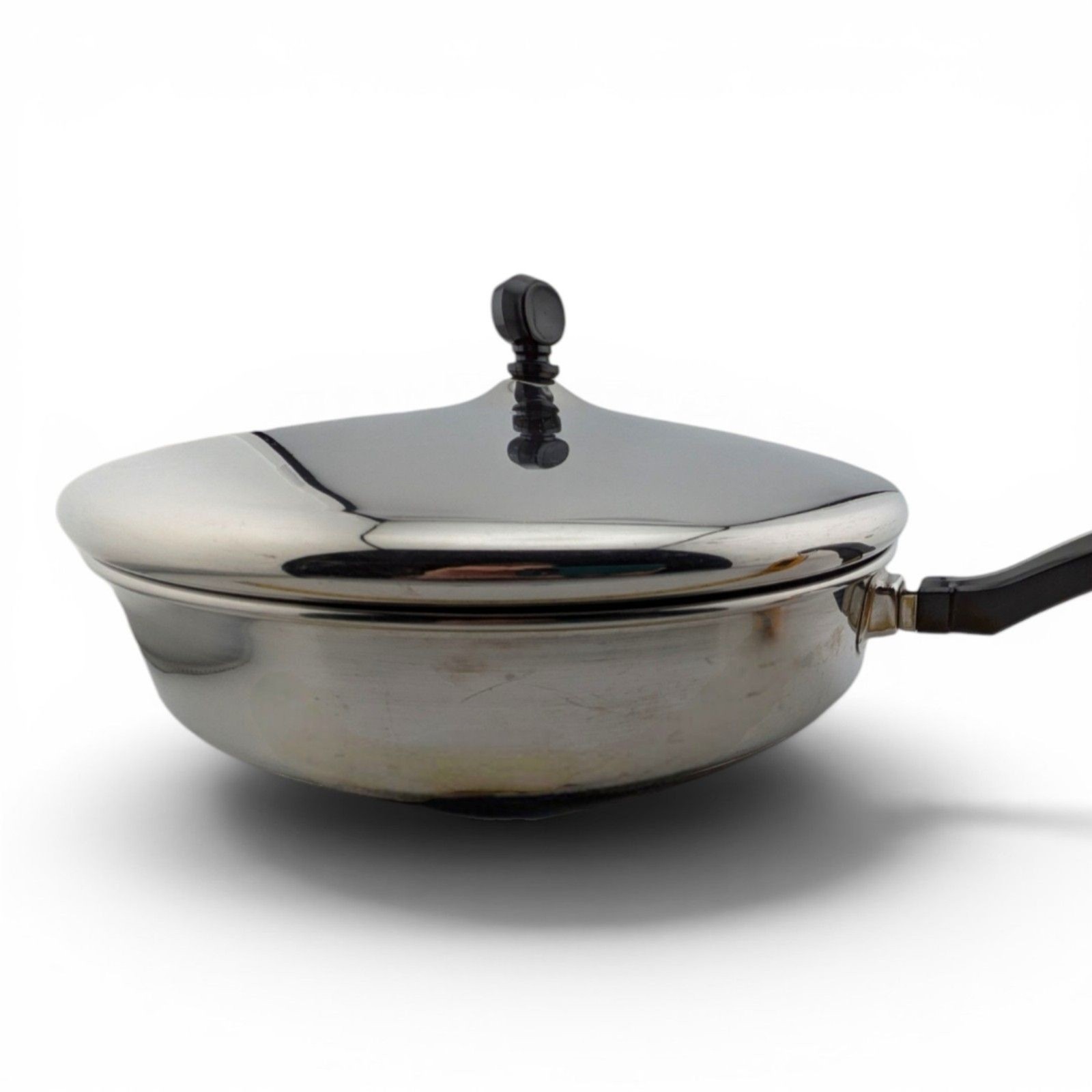 Farberware 12″ 18/10 Stainless Steel Covered Deep Skillet Saute Pan w/Lid