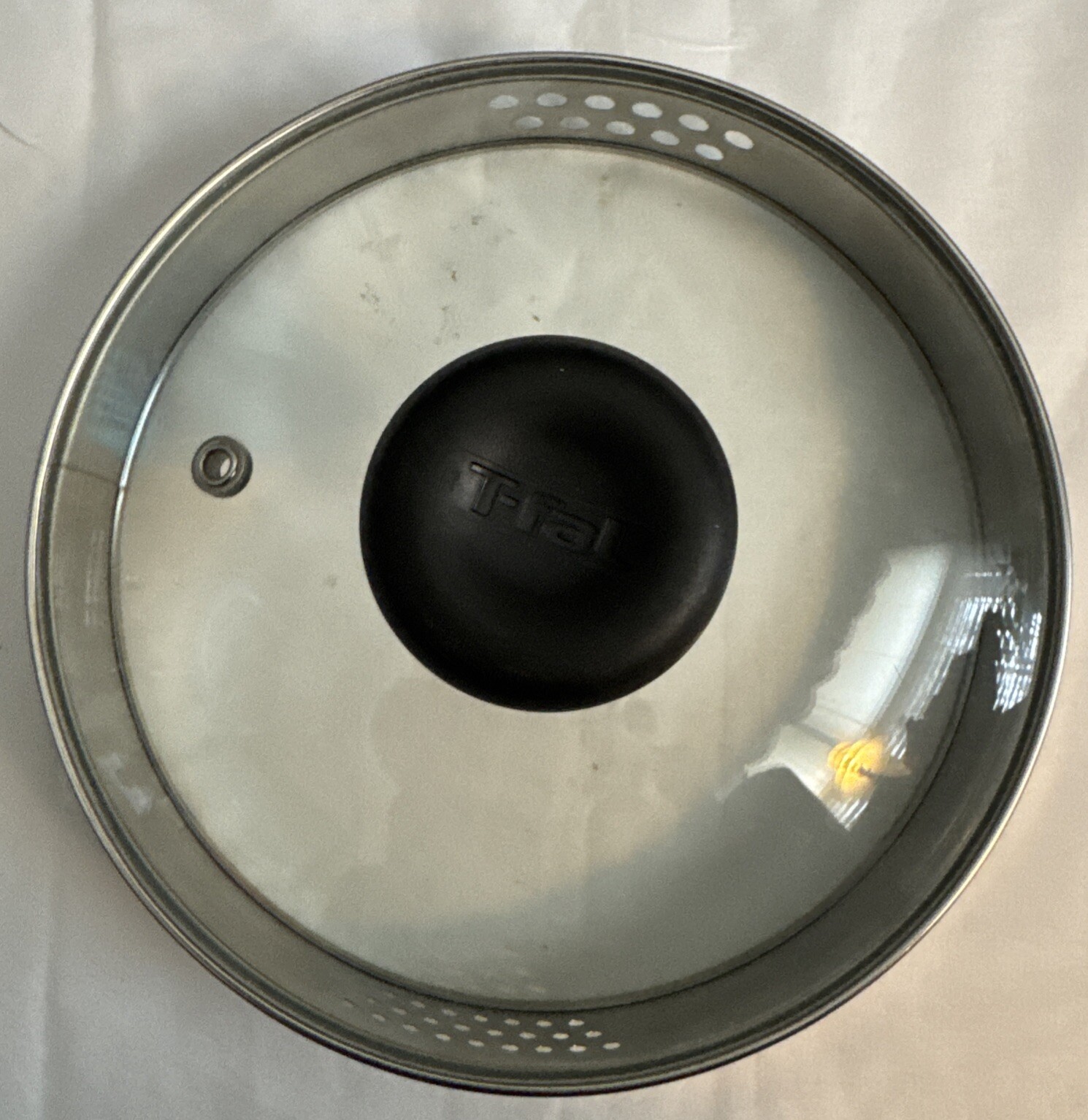 T-Fal Replacement Lid Vented Strainer Glass 7 Inch Outer Diameter 6 3/4 Inner