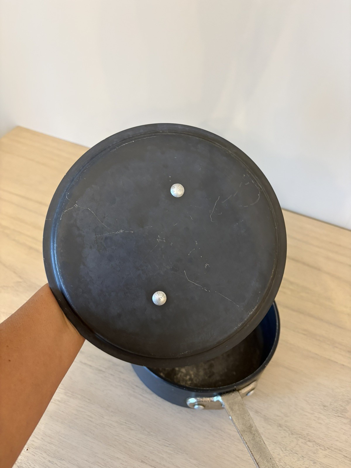 Calphalon Commercial 2.5 Quart Pot Aluminum Hard Anodized with Lid Vintage