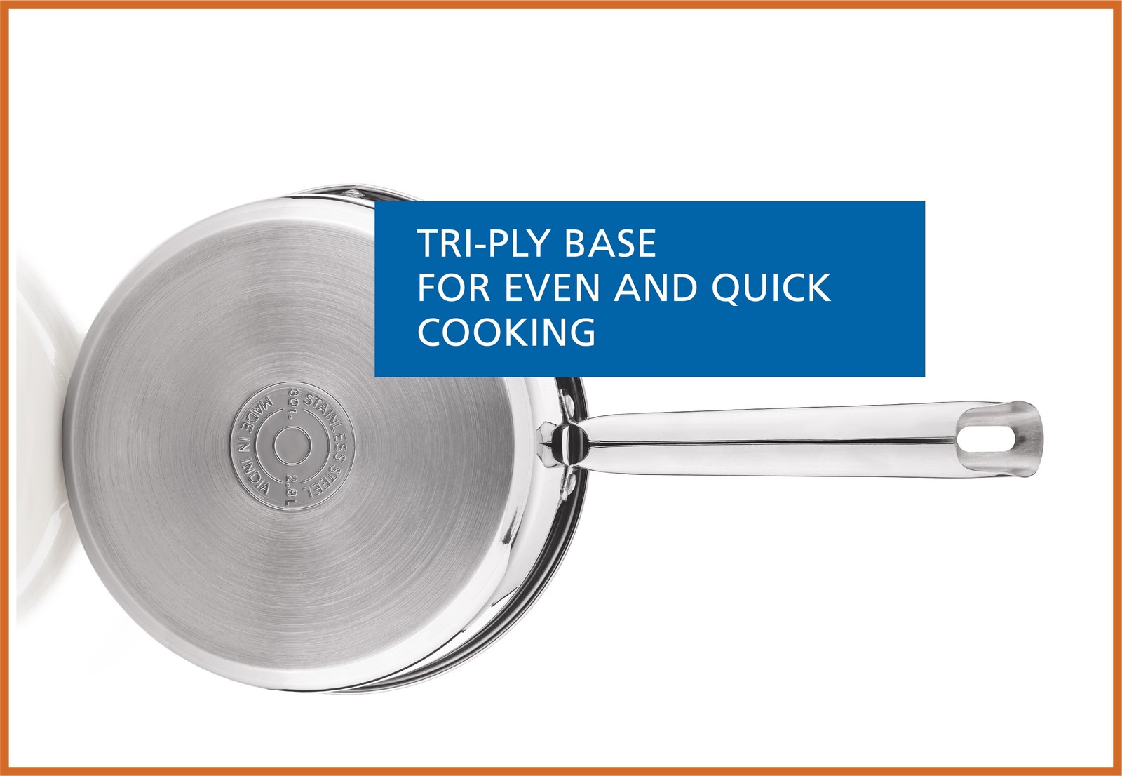 Tri Ply 3 Qt Stainless Steel Saucepan W/ Lid Induction Ready & Stay Cool Handle