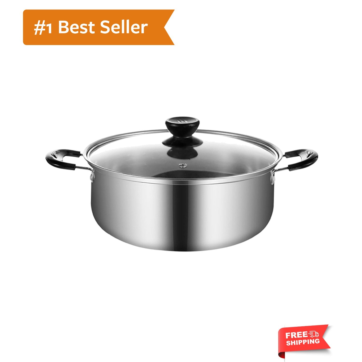 Small Saucepan, 0.9 Quart Double Handle Milk and Soup Pot with Lid for Warmin…