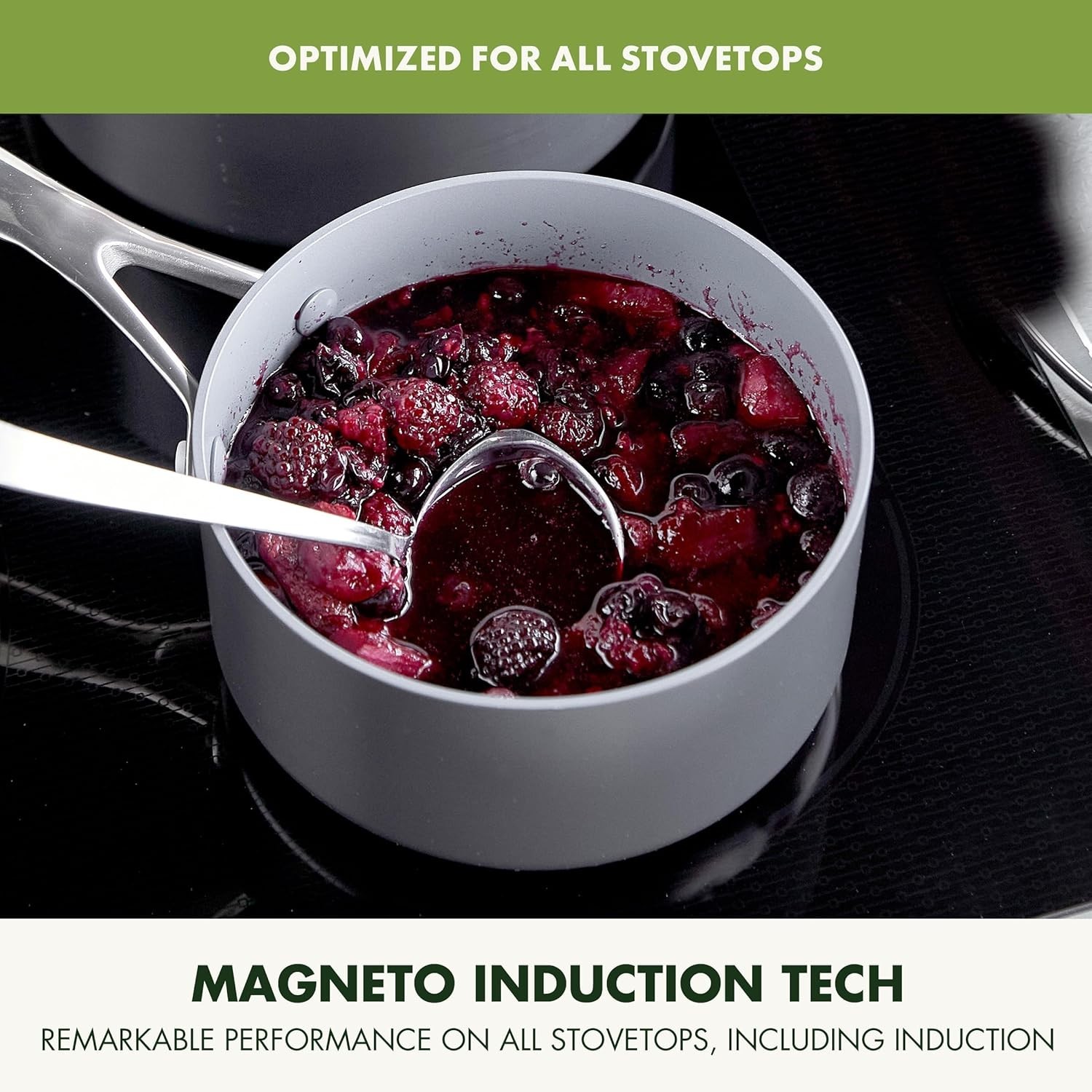 Induction-Ready Valencia Pro Nonstick Cookware Set – 1.66QT & 3.3QT Durability