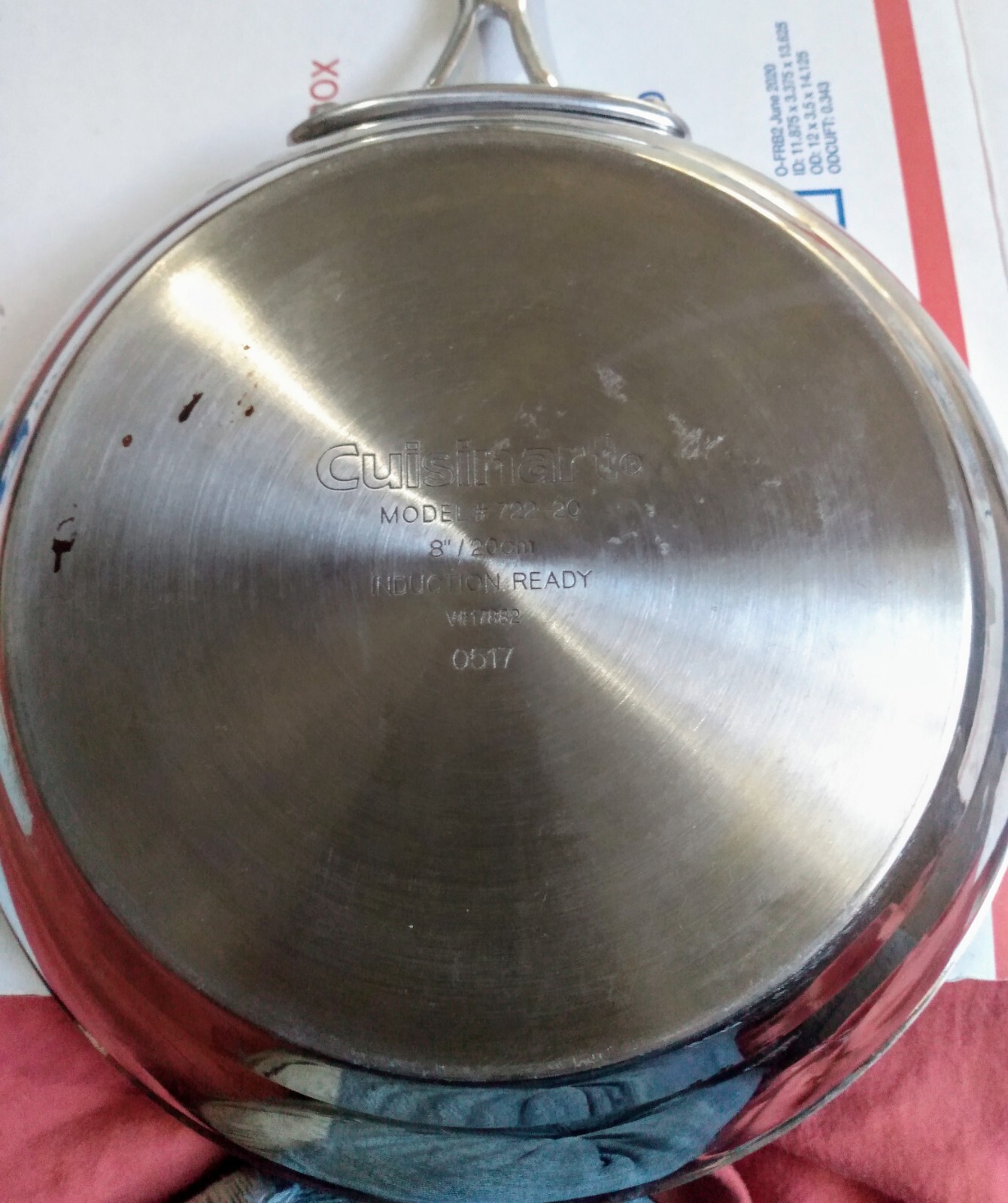 Cuisinart Model #722-20 8in / 20cm Stainless Steel Frying Pan Skillet NO LID