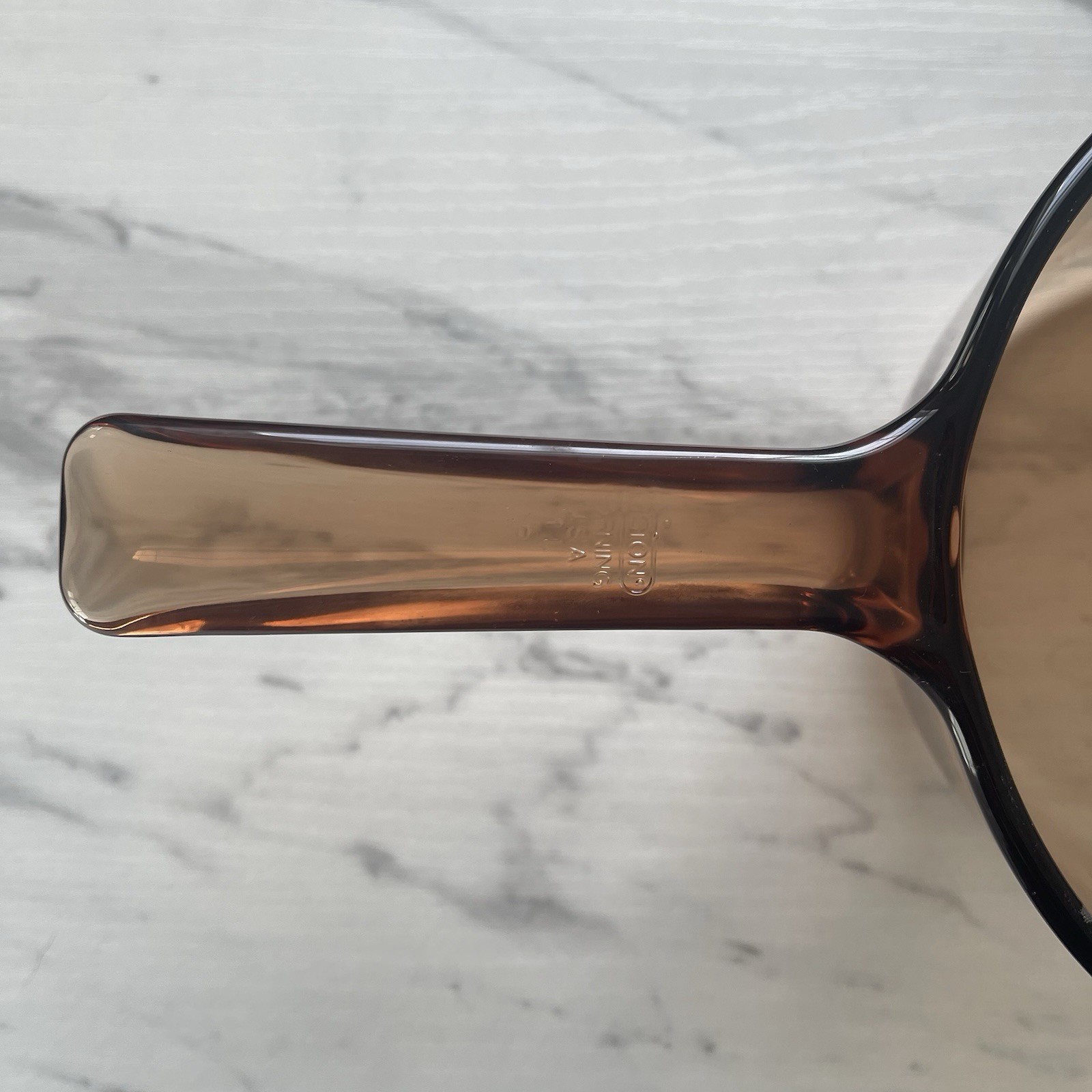 Vintage Pyrex Corning Vision Ware Amber 1L Glass Cooking Pot Spout Lid – USA