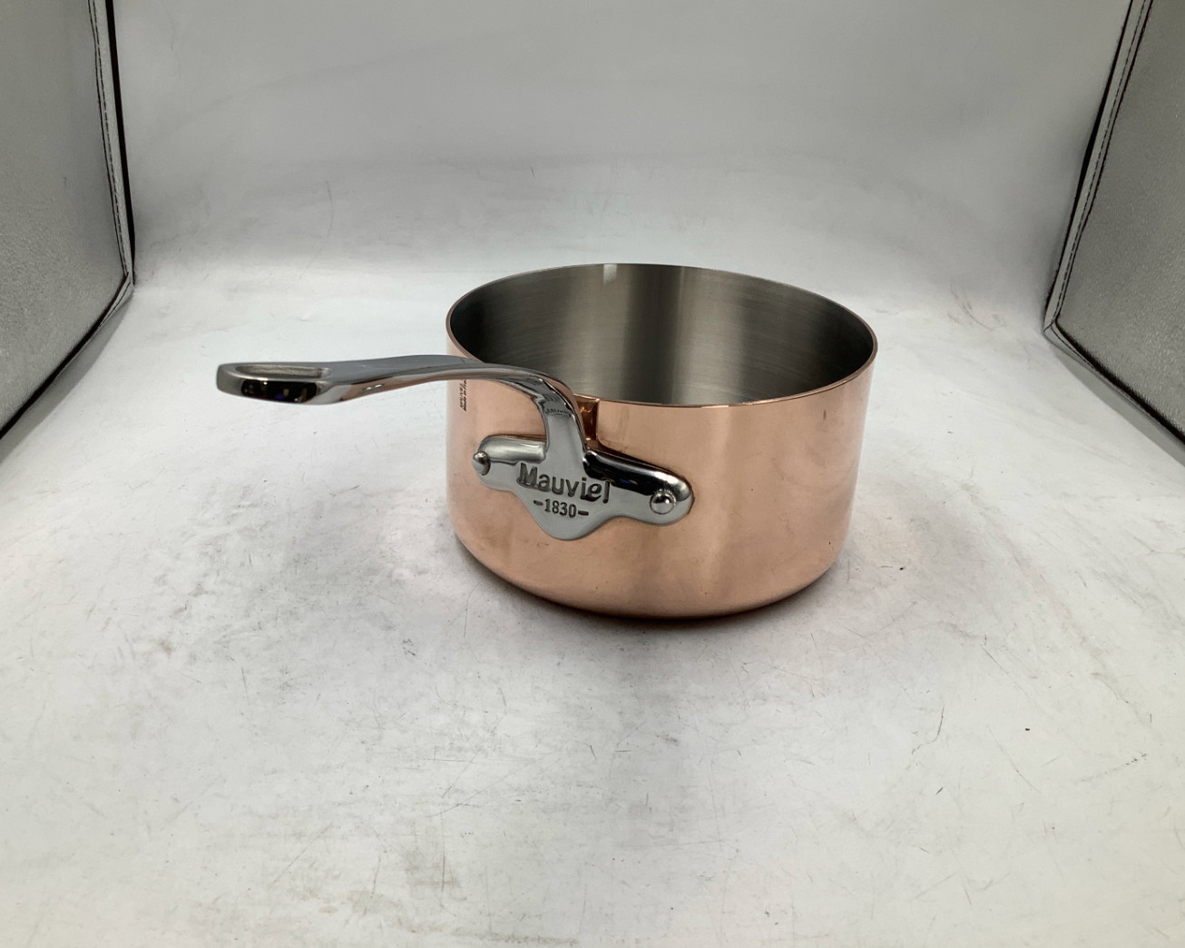 Mauviel M’Heritage 150 S Polished Copper & Stainless Steel Sauce Pan. 1.9 Qt