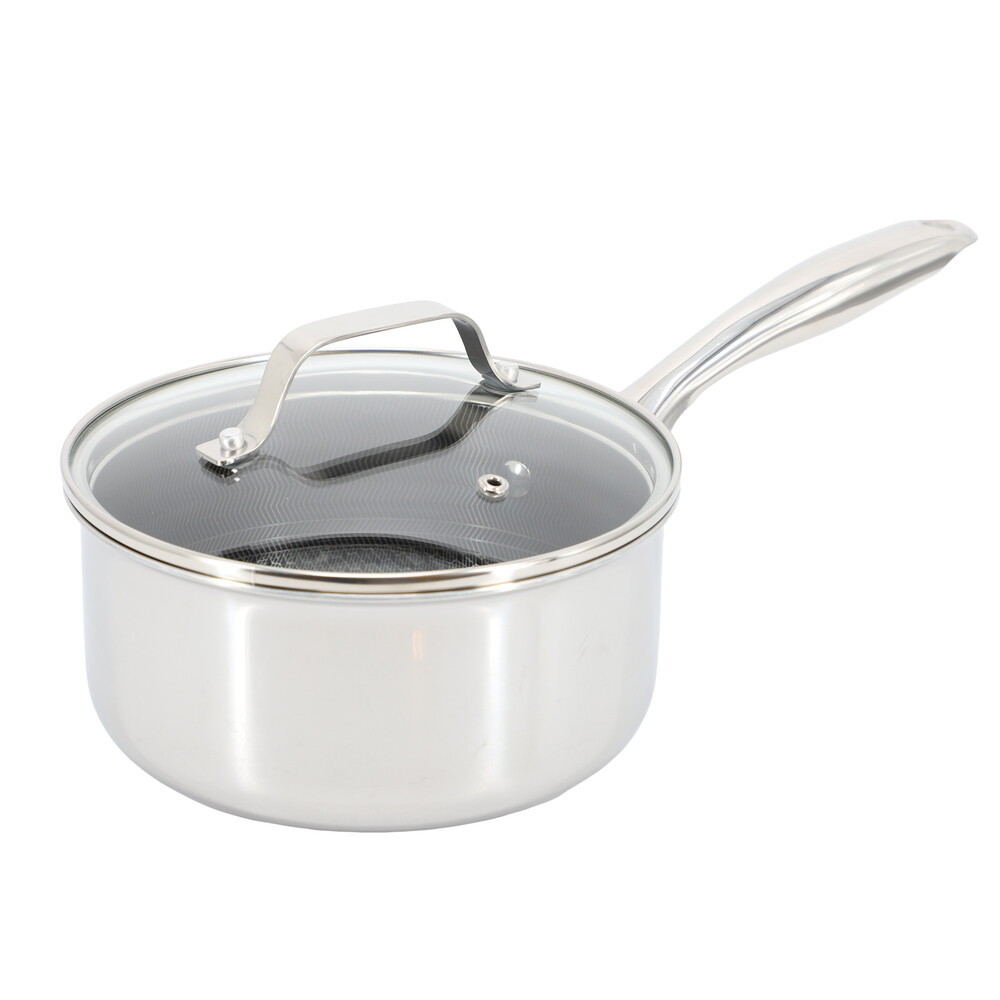 Oster 143061.02 Modessa 2.5 Quart Nonstick Triply Stainless Steel Saucepan And