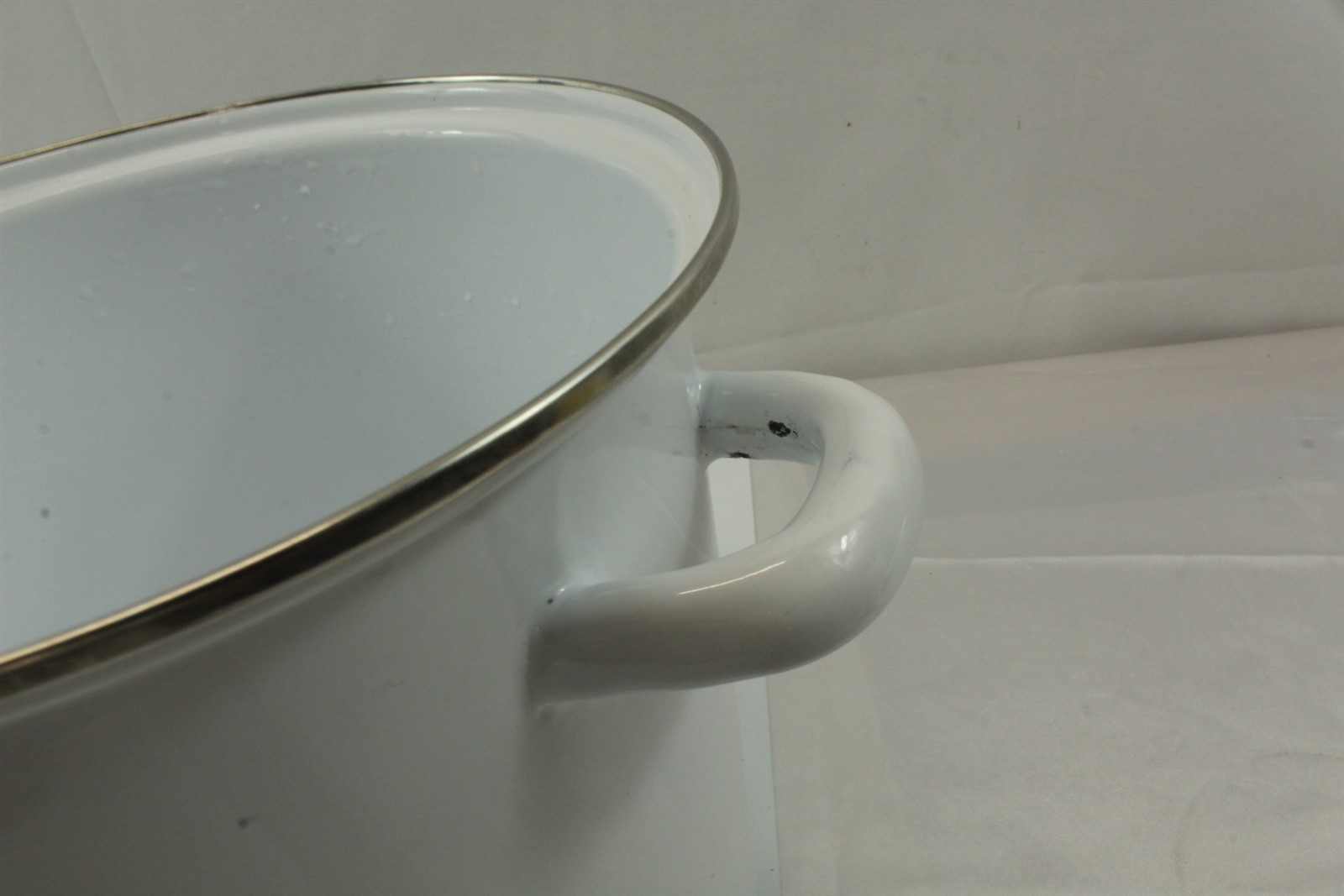 Vintage Porcelain Enameled 8 QT Double Boiler Strainer Stockpot With Lid
