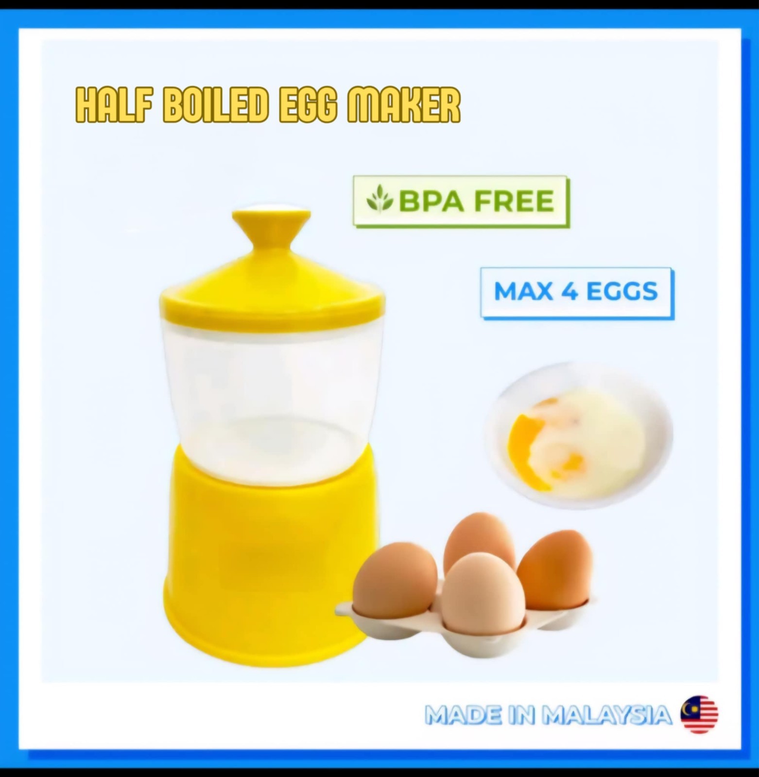 Half Boiled Egg Maker. Original Malaysia Made, Easy To Use Product.