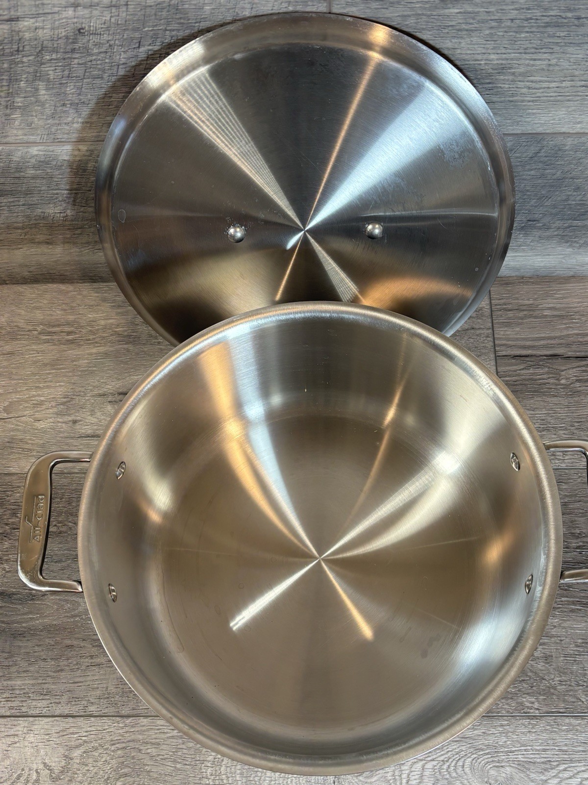 All Clad Stainless Steel 8 Quart Stock Pot with Lid Made in USA