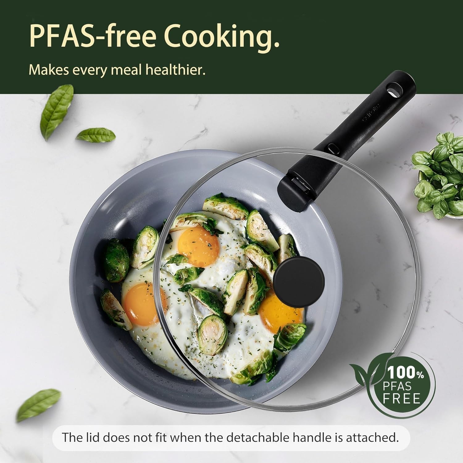 Compact Ceramic Cookware Set, Induction Compatible