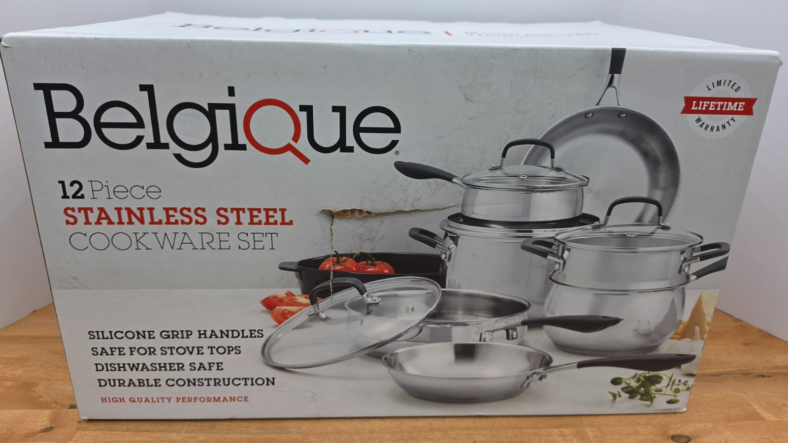 Tools of the Trade Belgique 12 pc stainless steel Cookware Saucepan