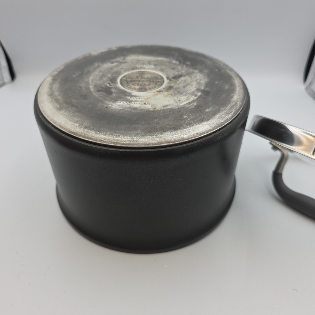 Pampered Chef Professional Pot Non-Stick 3 Qt 2.8L Sauce Pan With Lid Gray
