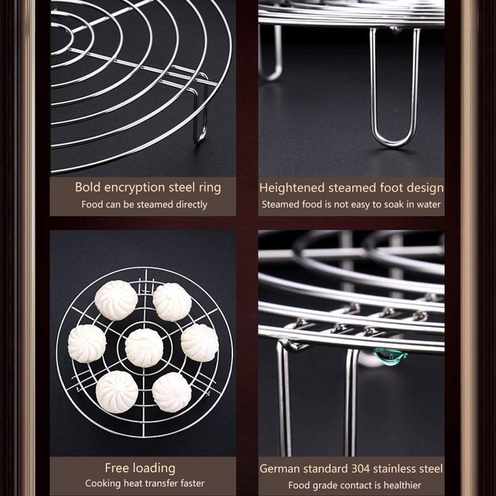 Steam Rack Heavy Duty Steaming Rack Stand Stainless Steel Round Steamer Cooling