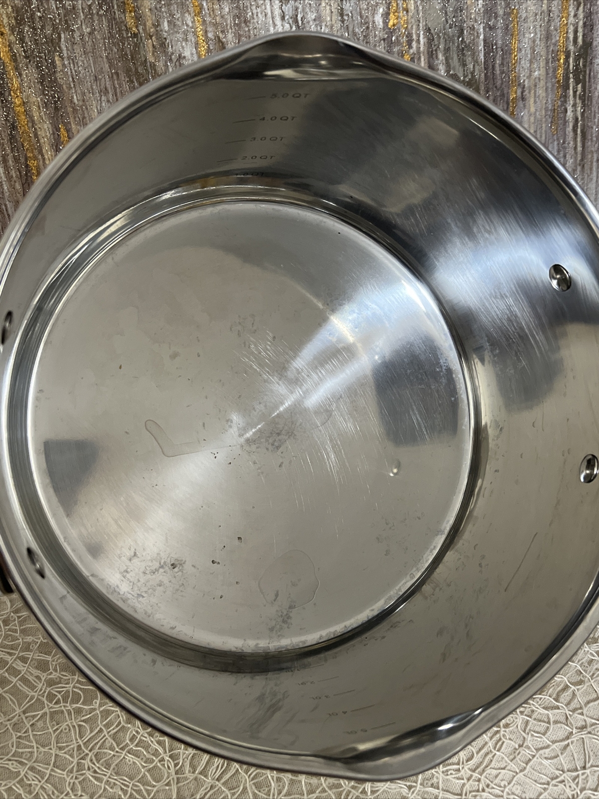 David Burke Gourmet Pro Heavy Gauge Stainless 6.3 Qt. /6L Stockpot /Lid Strainer