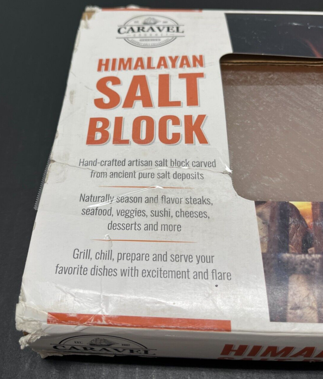 Himalayan Salt Block Grilling Slab – XL Size (8 x 8 x 1.5) by Caravel cooking
