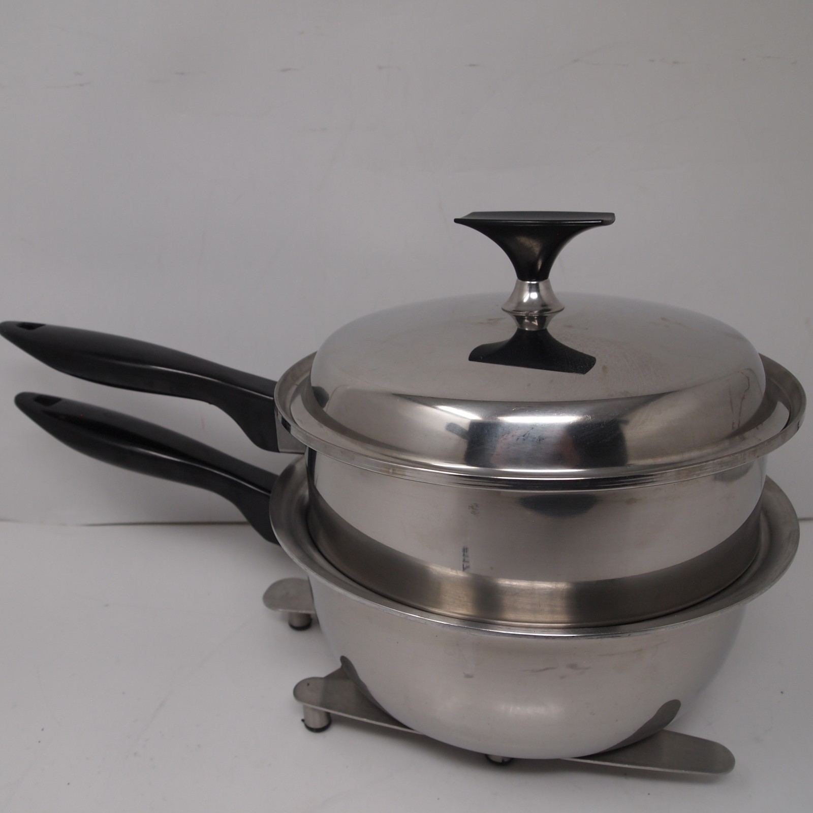 Cordon Bleu Pressure Bonded 3 Piece Lid Steamer Saucepan Stainless Steel