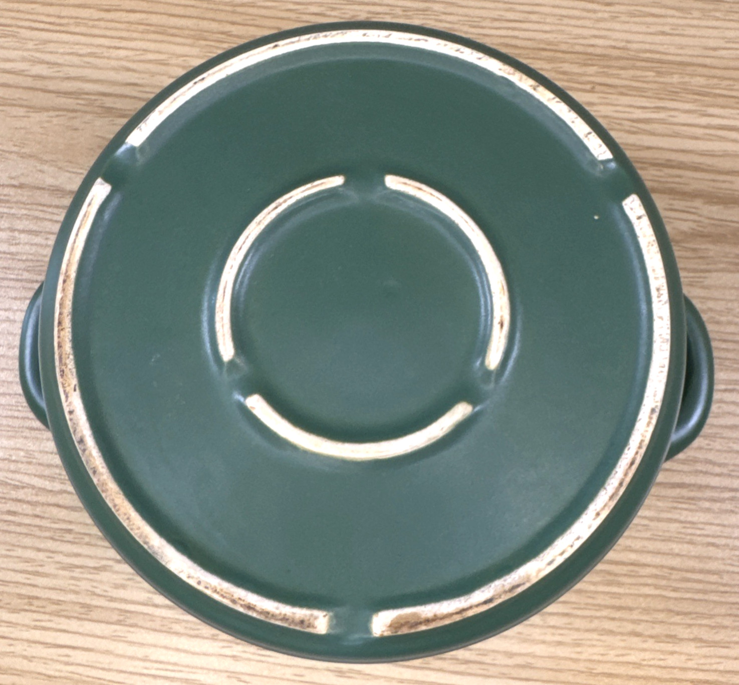 Parini Green 1 Qt Flameproof Casserole Dish Pot w/ Lid Stoneware Ombre