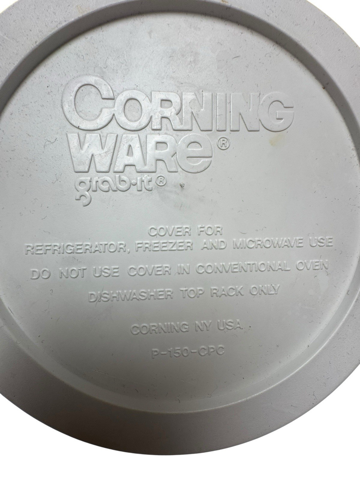 CorningWare Grab-It Bowl P-150-B 15oz White w/ Lid USA Microwave Safe