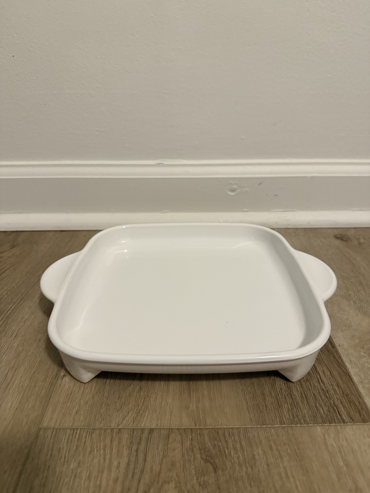 Corning Microwave Plus Browning Grill Plate MW 85 White Square Handles USA