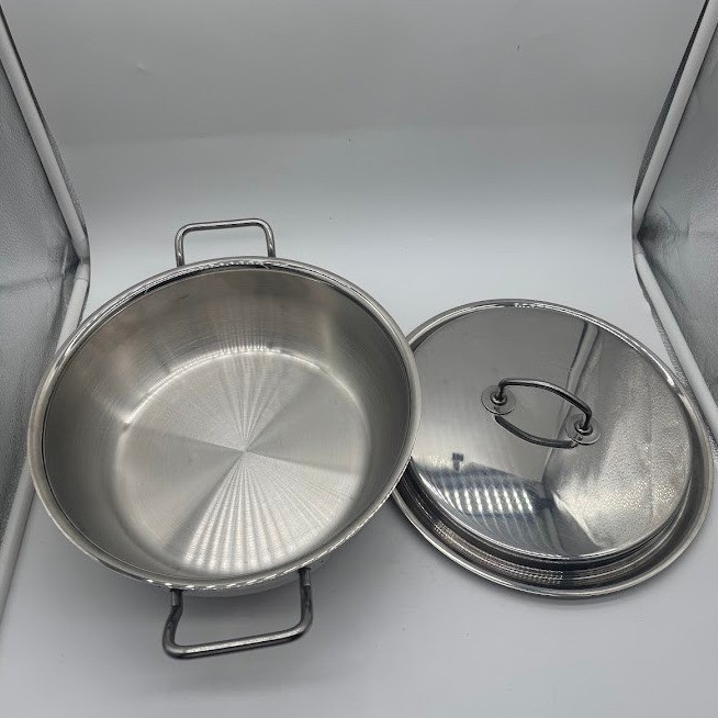 Silga Design Milano Teknika 18/10 Stainless Steel 28cm Casserole Pan with Lid