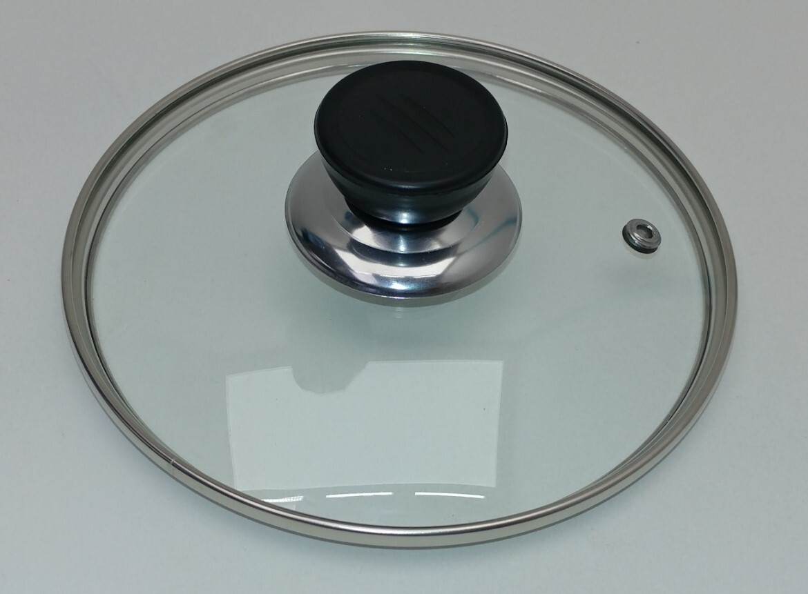 6 3/4″ OD Glass Pyrex Lid SS Stainless Steel Metal Rim 6 1/4″ ID Replacement Pot