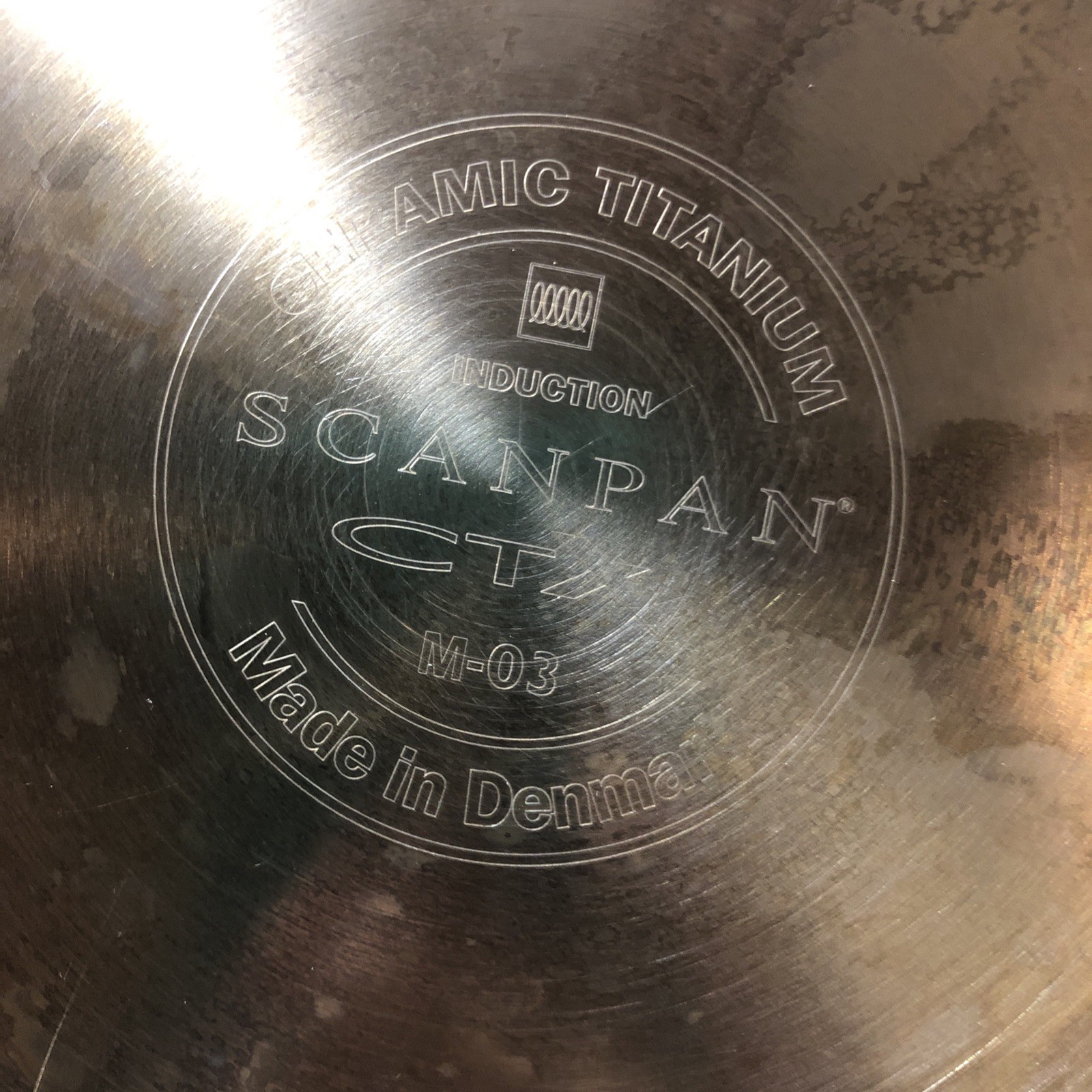 Scanpan Ctx M-03 3.25 Quart Sauce Pot Ceramic Titanium Induction w Lid CLEAN