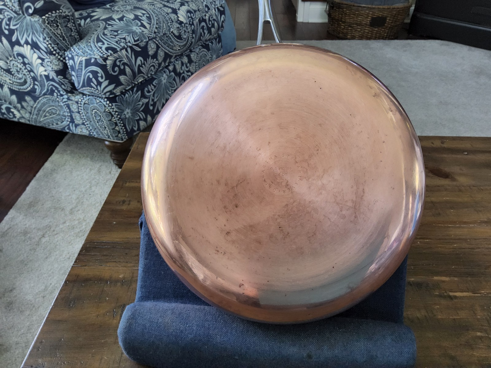 Martha Stewart Everday Cookware Copper Clad Sauté Frying Pan 9.5”