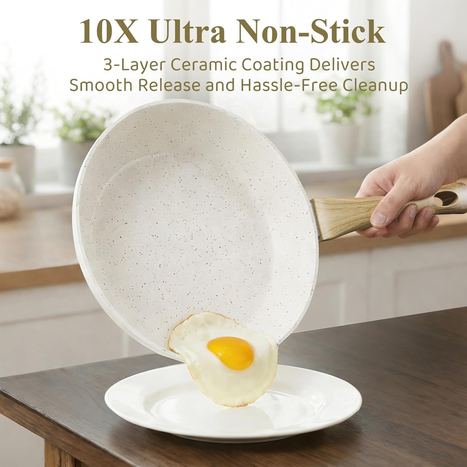 25-Piece Non-Stick Titanium Ceramic Cookware Set, Induction Ready