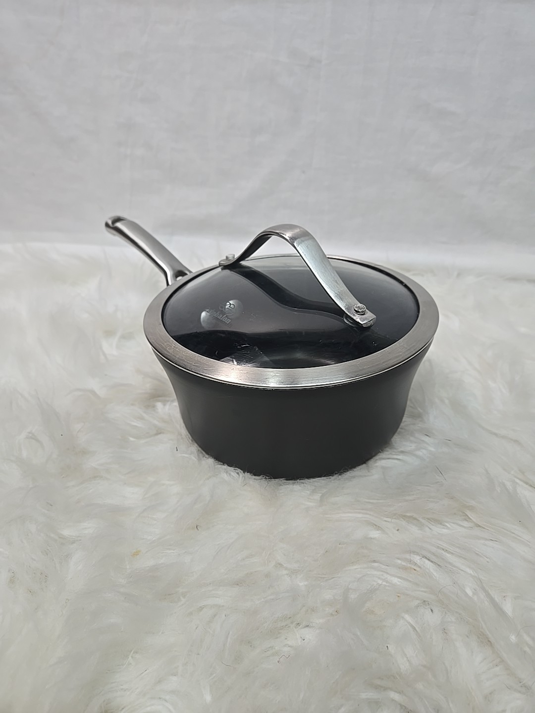 Calphalon Aluminum 1 1/2 Qt Anodized Saucepan 8701-2 Glass Lid