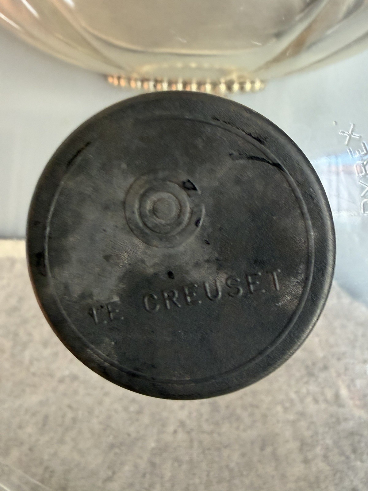 Le Creuset Pyrex 10 Inch Clear Glass Lid Black Knob