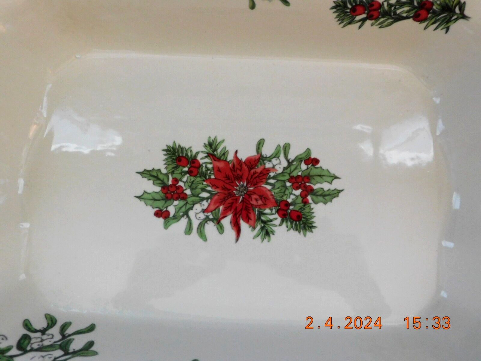 NWT Better Homes Gardens Heritage Winter Forest Rectangular Baker 13.75″ x 9.5″