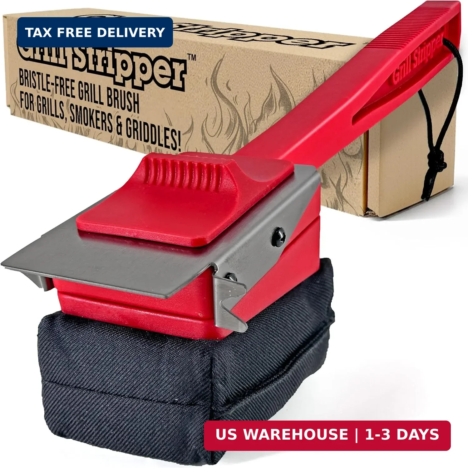 GRILL STRIPPER Bristle Free Grill Brush For Outdoor Grill – Steam Grill Brush Br