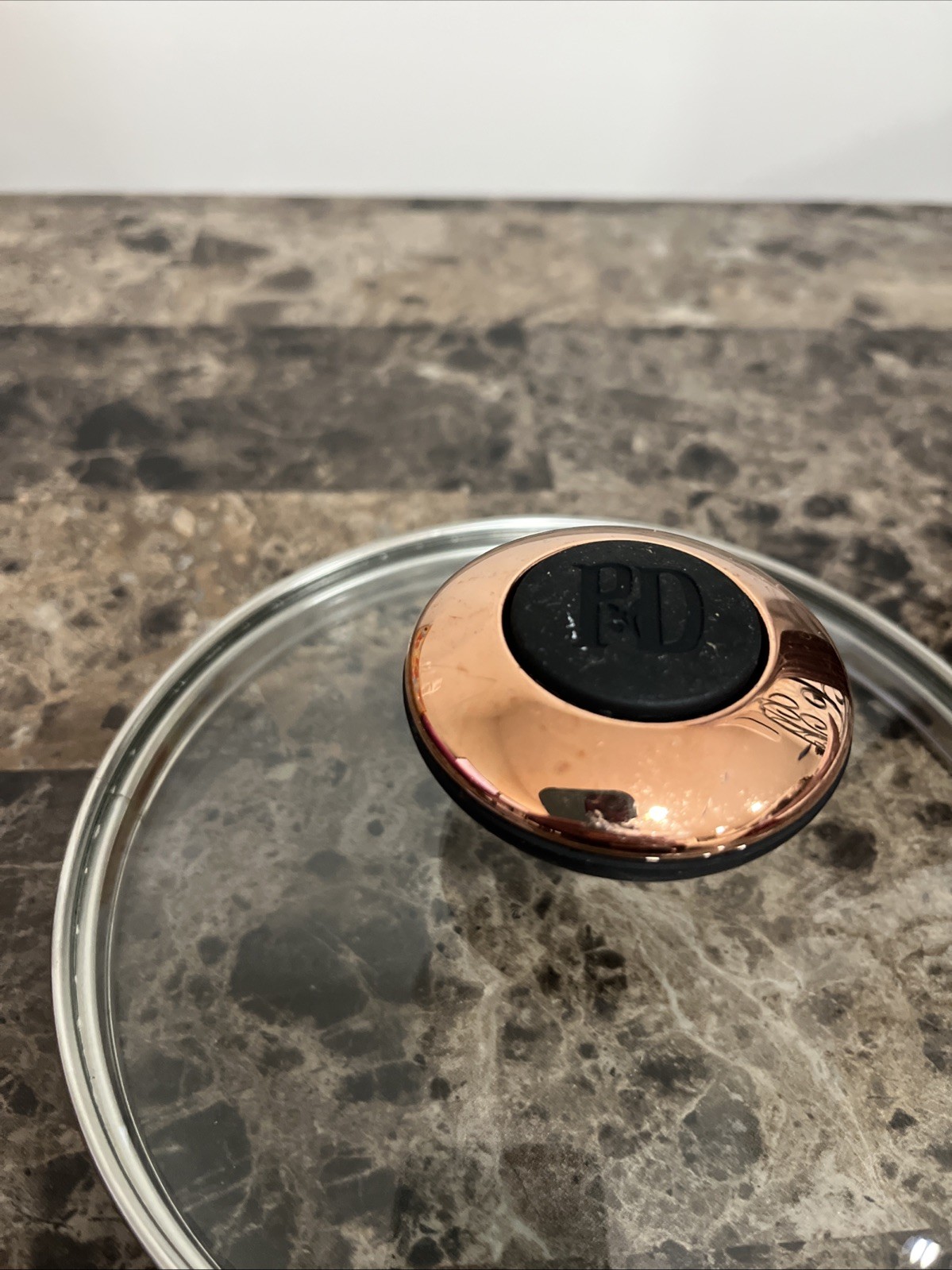 Replacement Glass Lid Paula Deen Copper and Black 6 inch for pan or pot