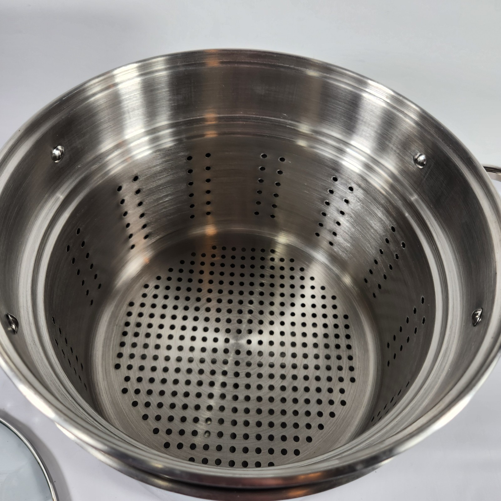 Vtg RSVP International Stainless Steel 8 qt Stockpot Strainer Insert Vented Lid