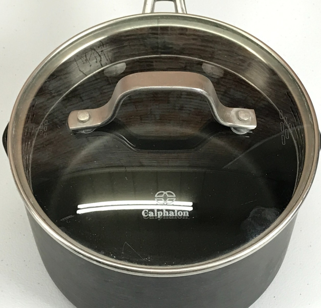Calphalon Classic 2.5 Qt Hard Anodized Saucepan Gray 87025 Nonstick With Lid