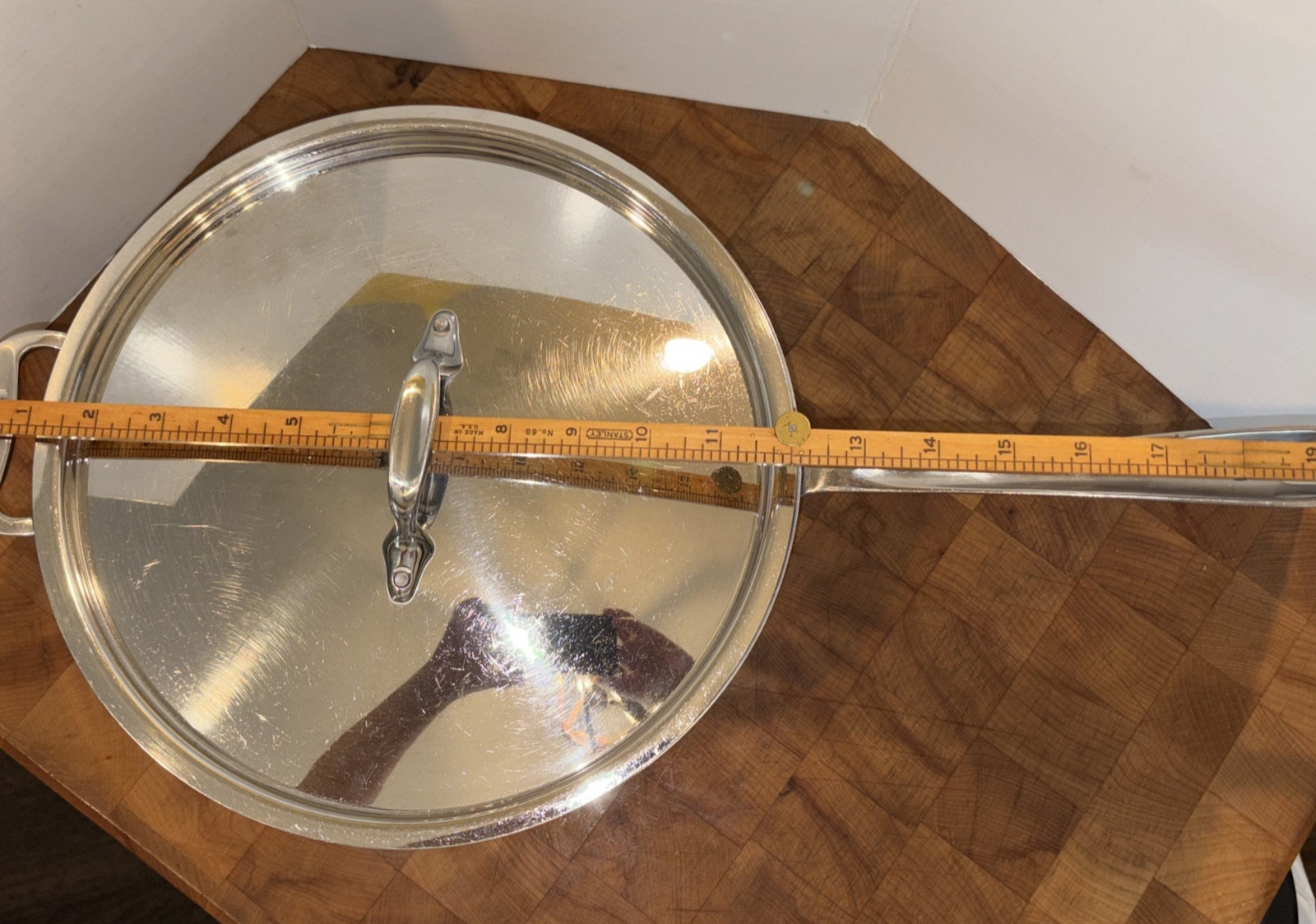 All-Clad Stainless Steel Deep Sauté/Frying Pan/Pot with Lid ~4″ x 11″